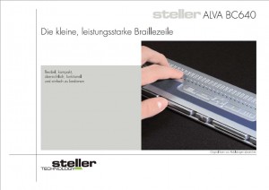 Deckblatt des Prospekt Braillezeile ALVA-BC6x