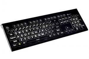 Großschrifttastatur schwarz mit weiß